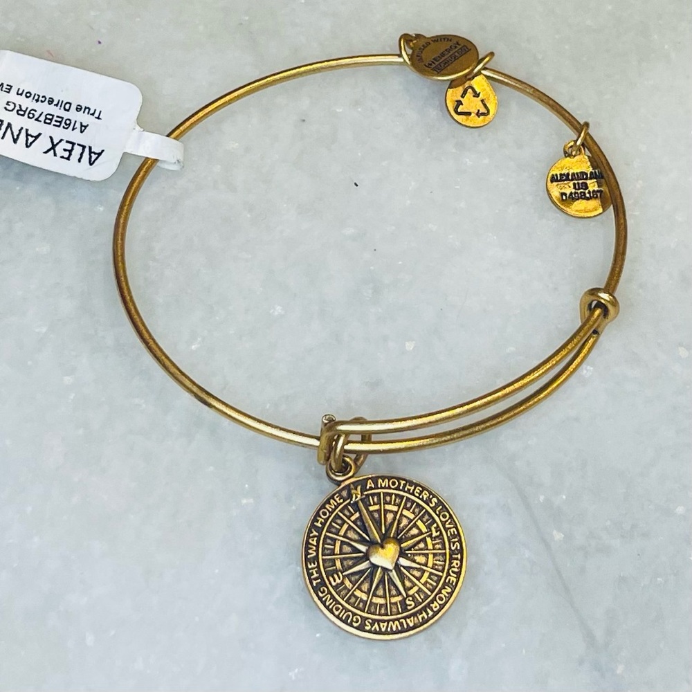 Alex and Ani NWT True Direction Heart Compass Adjustable Bangle 429